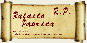 Rafailo Paprica vizit kartica